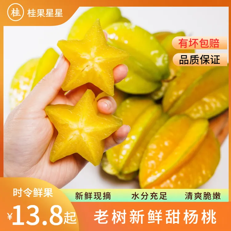 【新鲜现摘】广西老树甜杨桃 当季新鲜孕妈水果一口爆汁现摘现发