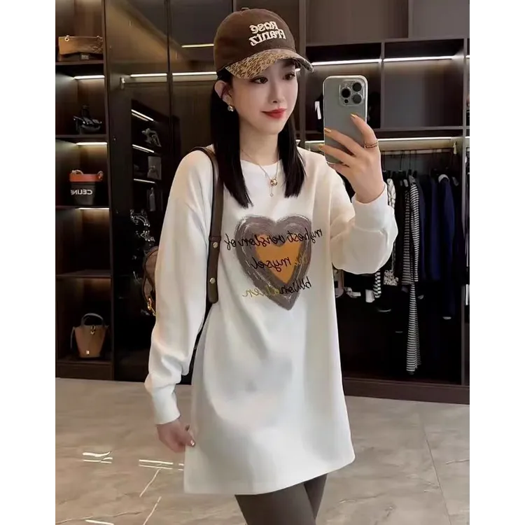 秋季新款大码加肥加大韩版女卫衣19006