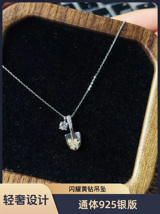坠链均925银锆石 许昌超市爆款项链 925银版 精致小众