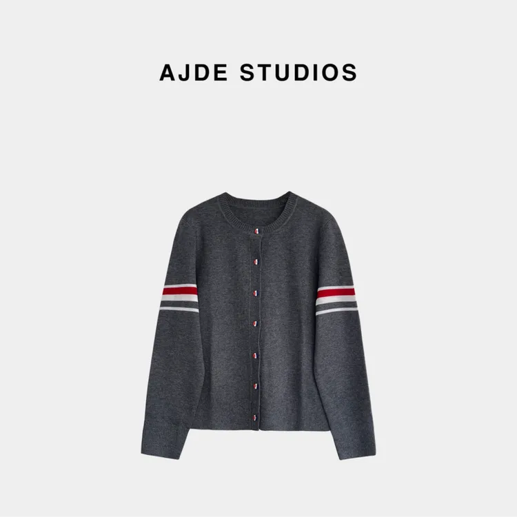 AJDE｜TB英伦圆领开衫秋冬穿搭01