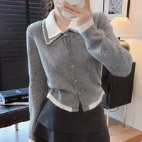 2025年新款重工设计感双层popl领小香风气质高级感上衣A36