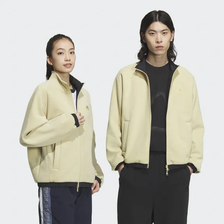 Adidas阿迪达斯中性风情侣款双面穿运动休闲宽松夹克外套JI6656