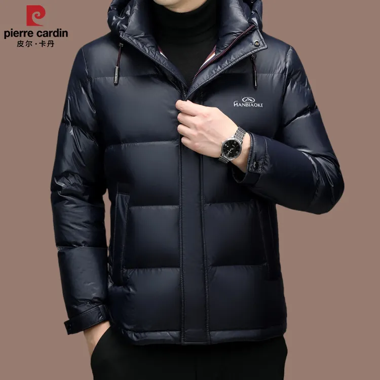皮尔卡丹90绒子高充绒男士加厚羽绒服冬季面包服抗寒保暖潮牌外套