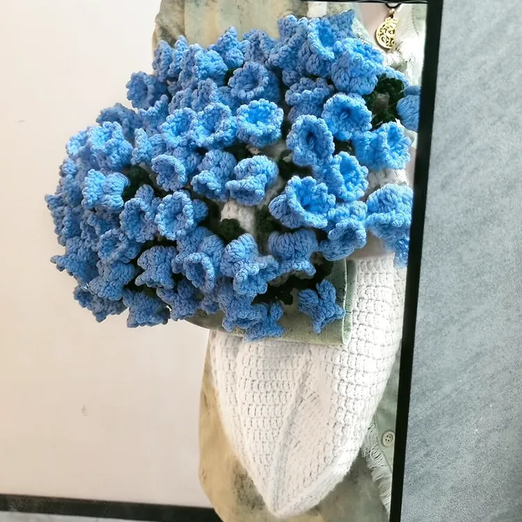 渐变粉色玫瑰花束毛线手工diy编织花束毯子材料包手捧玫瑰花早秋