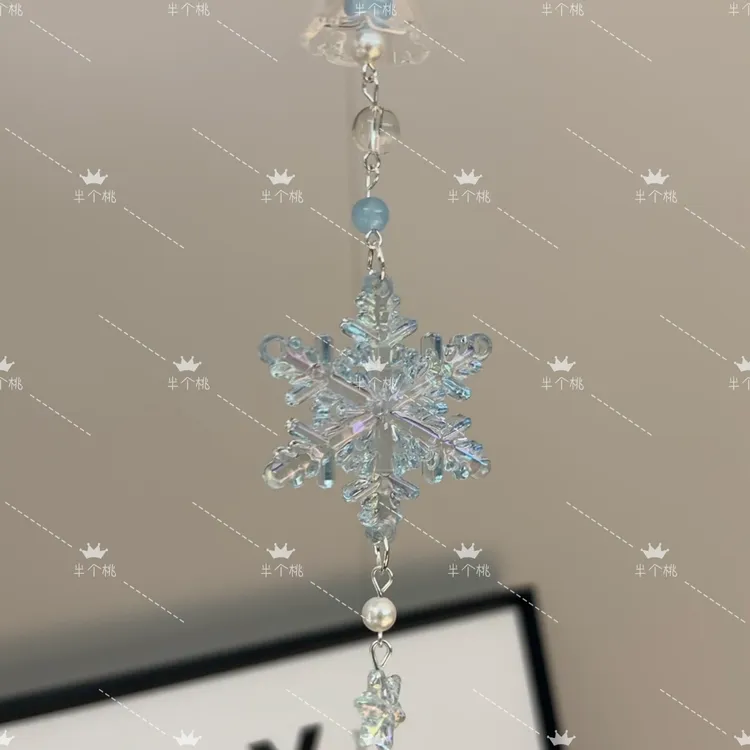 【蓝雪花风铃】恋与深空小挂件黎深雪花挂件手机链咕本链卡册雪花