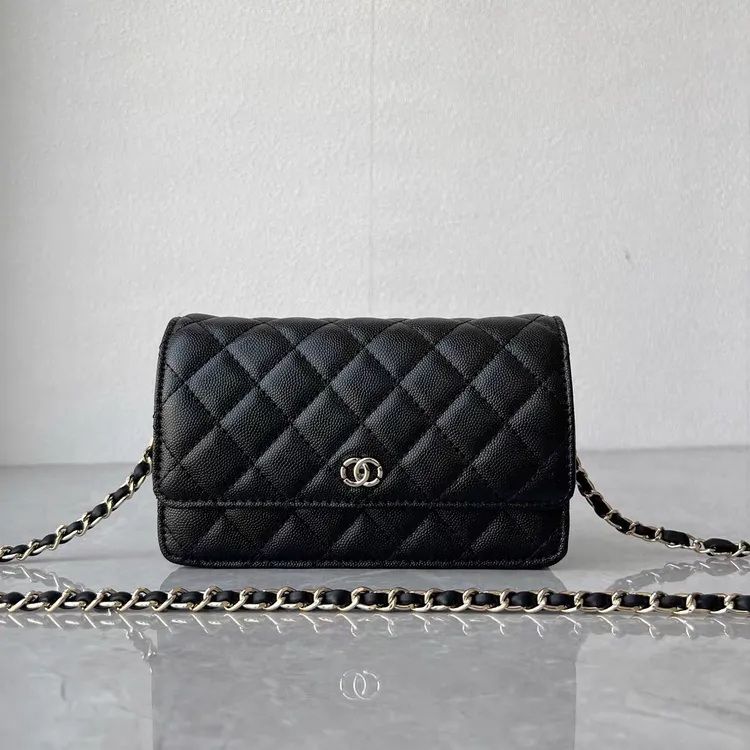 新款高品质鱼子酱链条大屏手机包钱包女单肩斜跨洋气小包包发财包