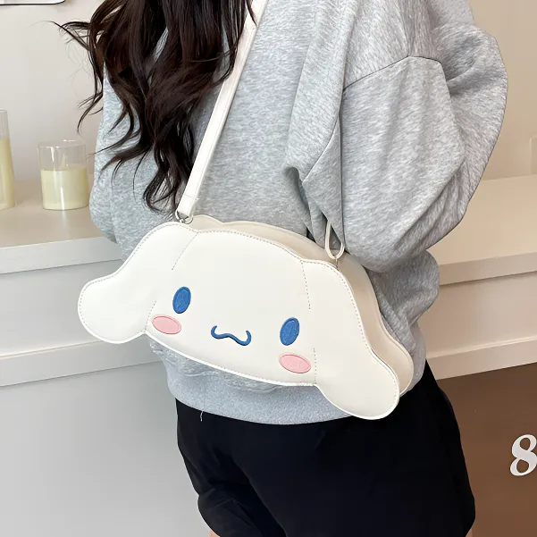 卡通玉桂狗斜挎背包女2025新款时尚手机零钱包学生单肩小众背包