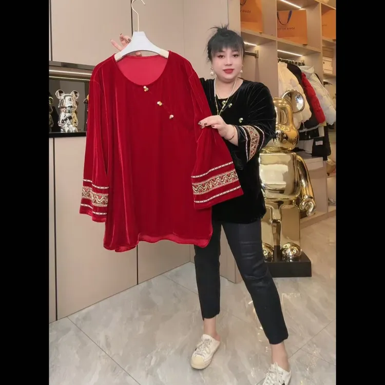 64.丝绒长袖衫015-3款衣长约74