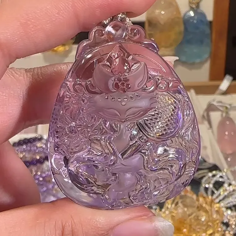 【玻紫九尾胡】紫水晶玻利维亚天空之境狐狐合集 专拍链接 美货精雕