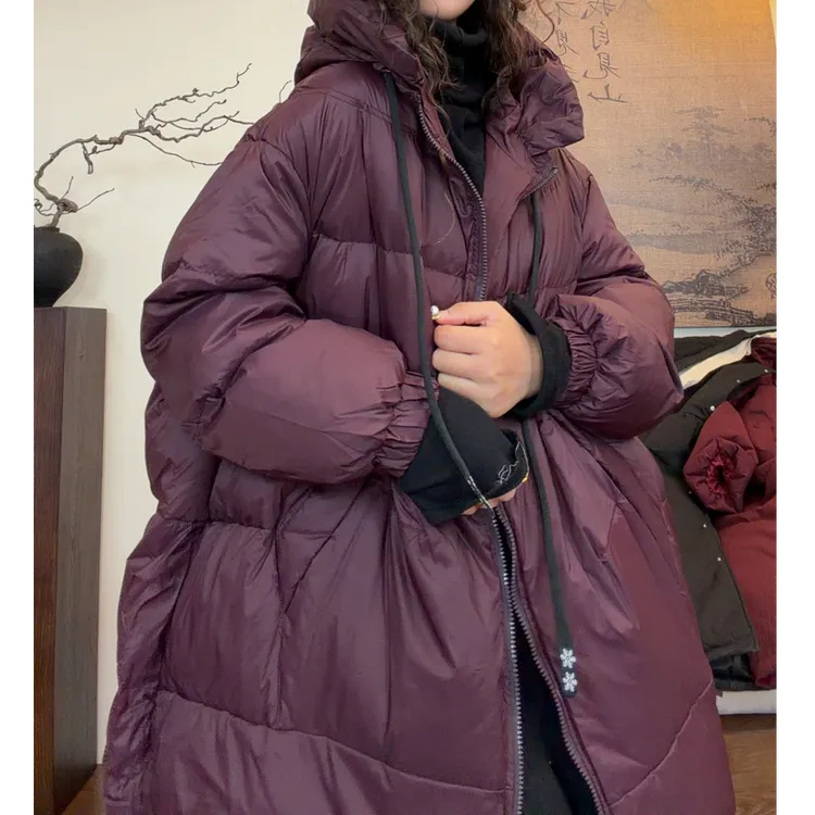 museguhui/木色古汇202011#连帽气质百搭时尚保暖宽松厚款羽绒服