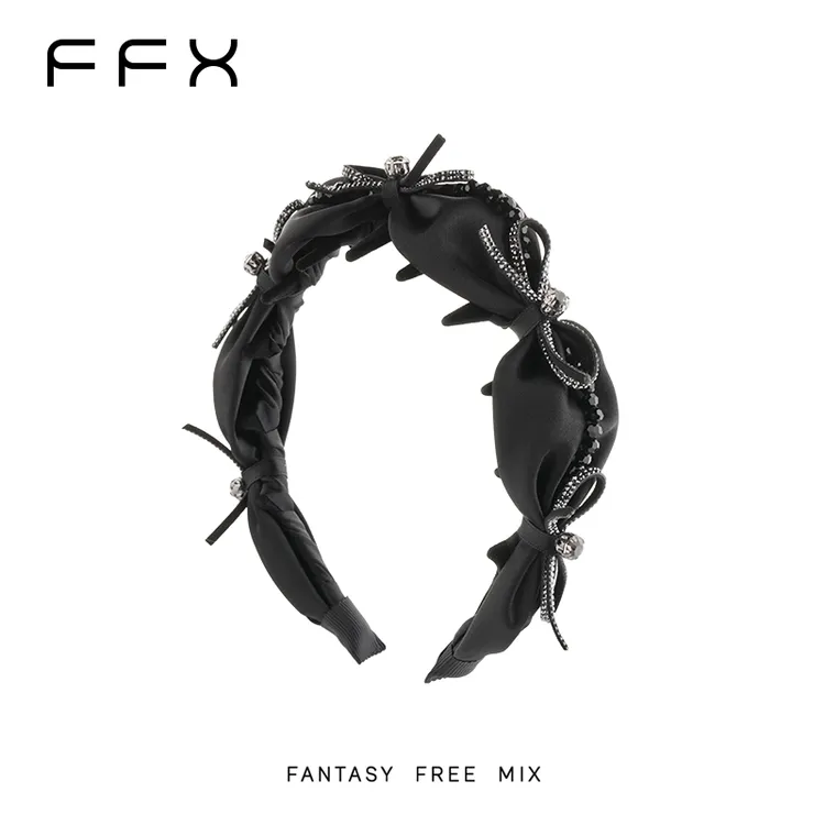 弗弗西FFX【天鹅湖畔】高级定制手工超闪高颅顶齿梳发箍