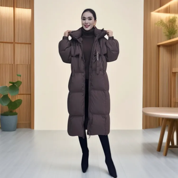 【UMIDA】2025款常规纯色时尚中长款防水收腰百搭保暖拉链