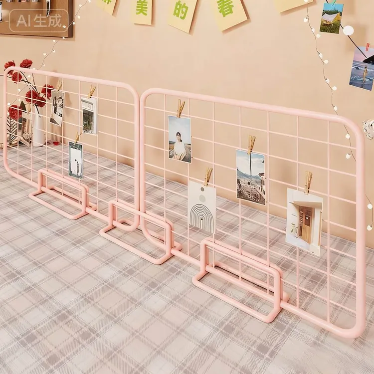 多功能摆摊铁丝网片置物架桌面网格展示架幼儿园美工区作品展示板