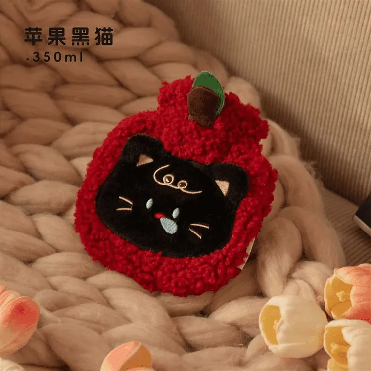 可爱学生毛绒热敷便携式防爆暖宫暖肚加厚小号暖宝宝暖手宝热水袋