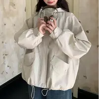 【外套系列】好看不挑人 工装外套  高级感抽绳宽松休闲连帽夹克