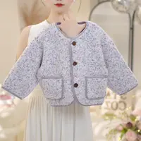 女童2025秋冬季新款韩版宽松加厚保暖毛毛外套C23813
