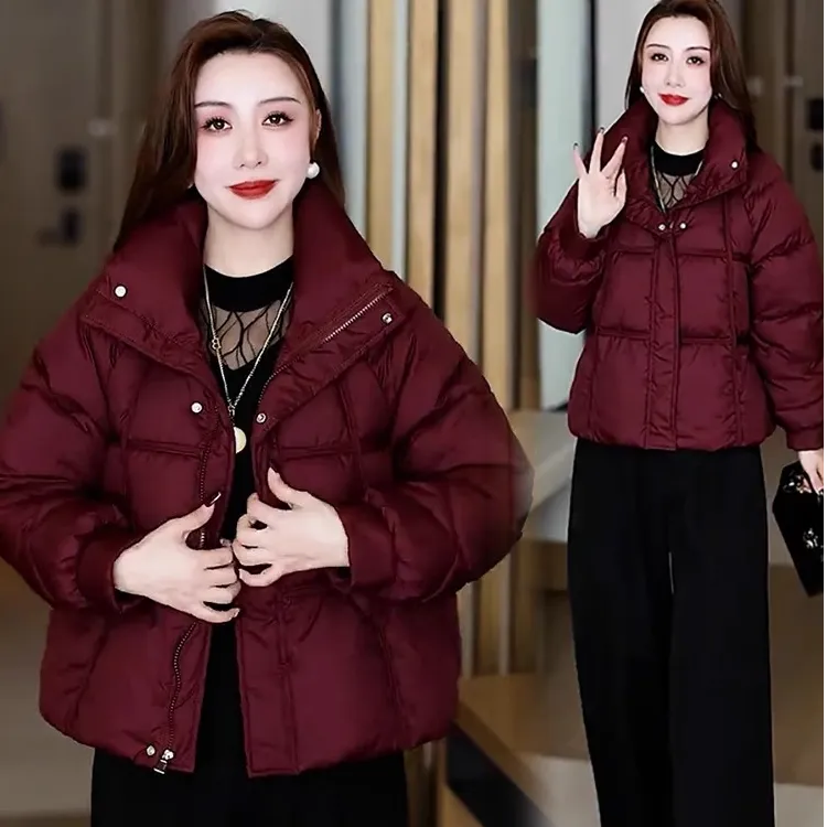 慵懒风短款羽绒棉服女2024冬新款洋气显瘦小个子保暖棉衣棉袄外套
