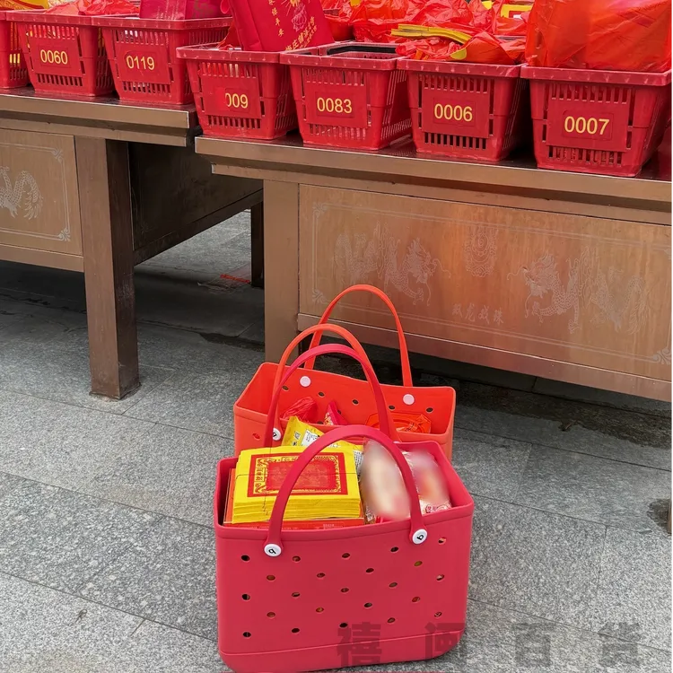【面线专属】潮汕闽南拜拜菜篮子手提买菜专用收纳包容量大防水透气