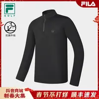 FILA/斐乐男装高尔夫休闲上衣2024秋冬款百搭经典长袖A11M445222F