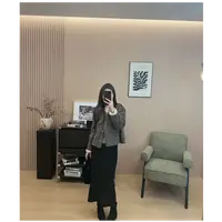 【梓铭】9062~显贵价值～双面羊绒女大衣短款羊毛兔毛气质外套女