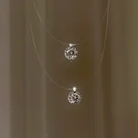 铜合金项链 梅姐饰品59 升级版美人泪隐形爆闪透明鱼线锁骨链