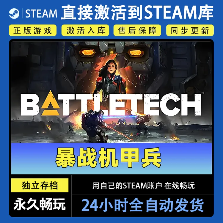 【steam游戏】暴战机甲兵 激活码CDKey在线电脑游戏dlc全球入库