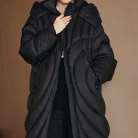长款冬季连帽中长款加厚黑色保暖厚款休闲风SZ355342