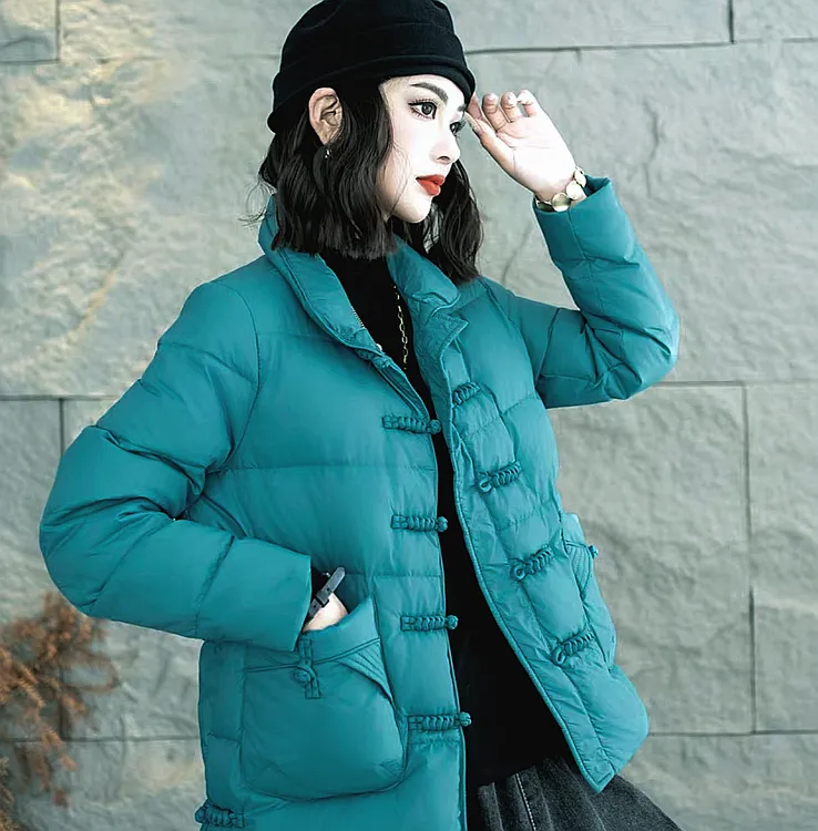 玛罗兰 品牌鹅绒服 保真正品 盘扣外套