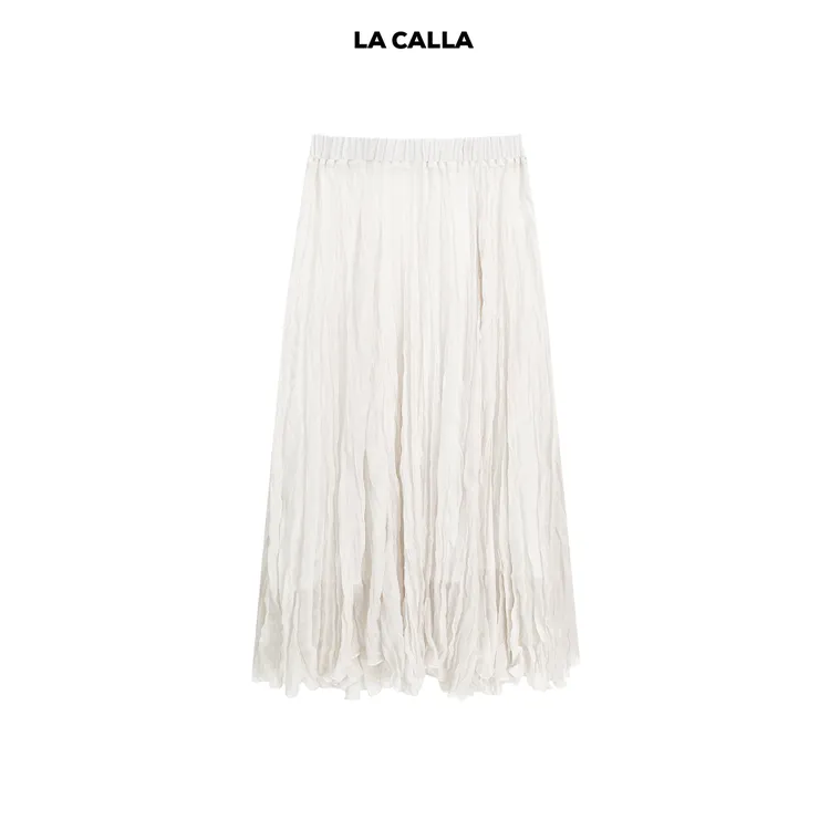 LA CALLA比利时手工揉皱暗黑半裙OY-M-5327