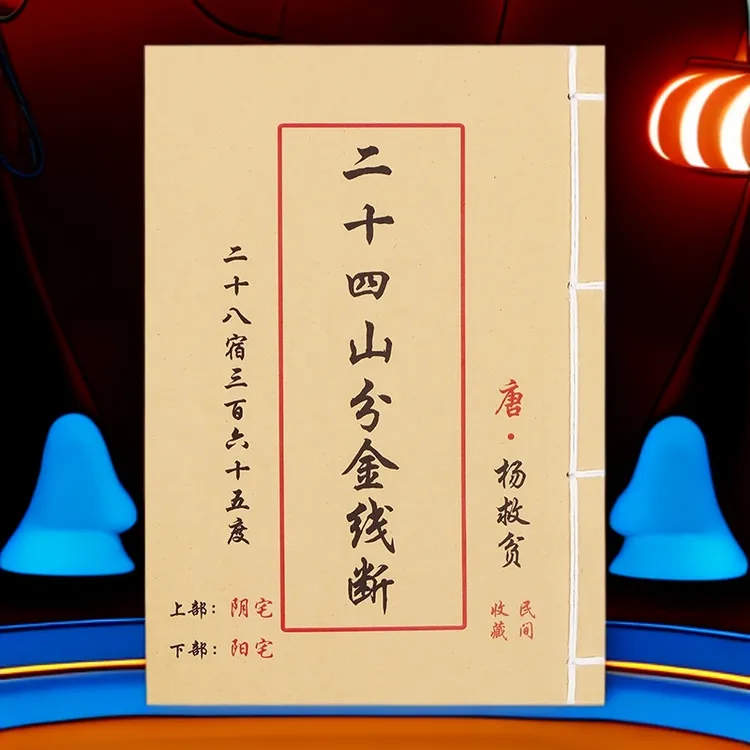 二十四山分金线断 民间收藏 道林纸纯手工穿线古籍书