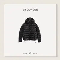 ByJunjun【空气羽绒】云朵感无胆布白鸭绒羽绒服连帽保暖外套
