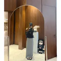 徐秋阳 后开衩遛弯裙  秋季新款百搭时尚休闲半身裙13339