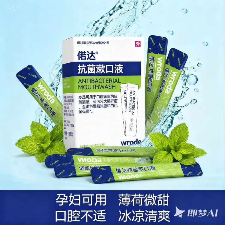 偌达漱口水无酒精孕妇儿童口腔清新口气医用级漱口液薄荷味家庭