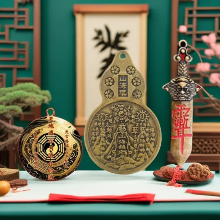 山海镇七星太极纳吉招财进宝葫芦摆件挂件