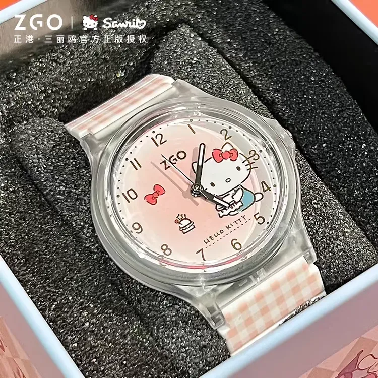 正港三丽鸥hellokitty手表女学生只看时间女孩防水石英表生日礼物