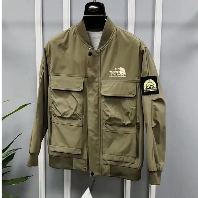 新款高品质男士棒球领休闲夹克外套