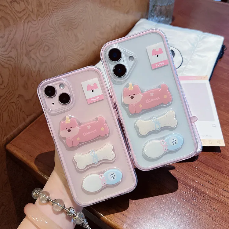 小狗骨头适用苹果iphone小米15/14/13promax防摔vivo华为oppo手机