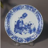 49:清晚期青花天官赐福盘