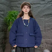 【冬季加厚棉服】女装大码宽松百搭复古保暖休闲棉袄棉衣女外套