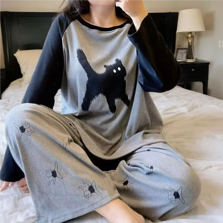 胖MM德绒大码套头睡衣260斤可穿休闲卡通加肥冬季保暖休闲家居服
