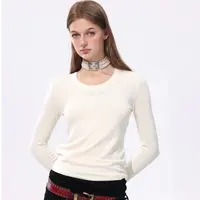 Silk-Wool Tencel Top  发热抗静电蚕丝天丝羊毛打底衫