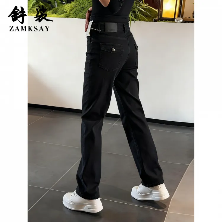 秋冬潮牌男装轻奢男士欧货高品质宽松直筒休闲裤牛仔裤子男款长裤