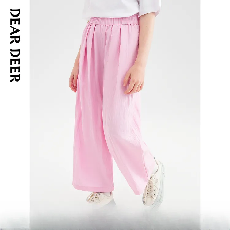 迪迪鹿女童山本裤2025夏季新款儿童宽松阔腿裤子薄款K125221403