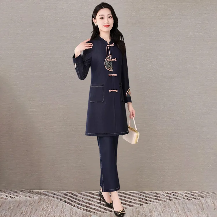 【可蓓儿】牛仔套装女2025新款时尚春秋穿搭减龄一整套洋气时髦高级