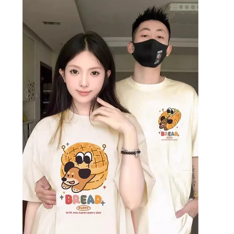 特大码情侣装夏装短袖2025新款不撞衫高级感百搭潮牌纯棉女装半袖