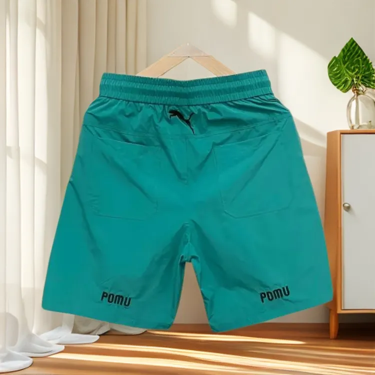 夏季新款刺绣男士运动百搭透气潮流纯色舒适休闲裤速干时尚短裤