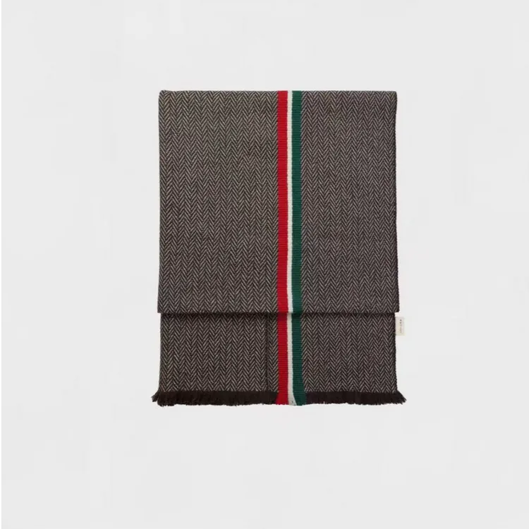 【摩洛哥】65*200cm100%山羊绒新款2025围巾女冬季披肩人字纹机织