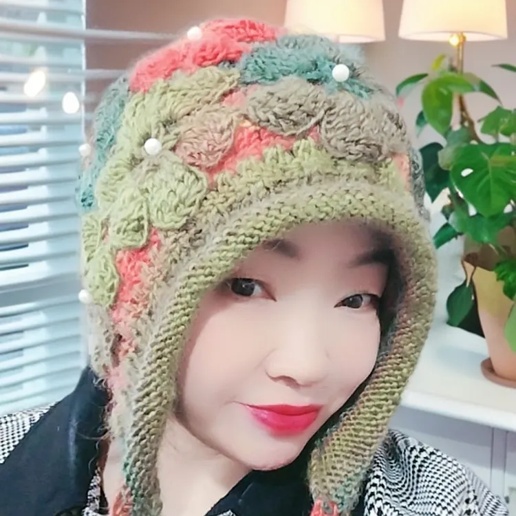 纯手工钩织针织护耳帽防风时尚女士韩版保暖帽