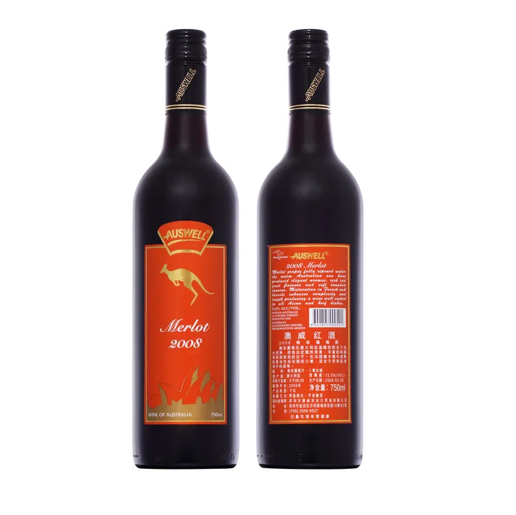 原瓶原装进口葡萄酒红酒750ml澳特威进口Ｍerlo澳洲利口酒