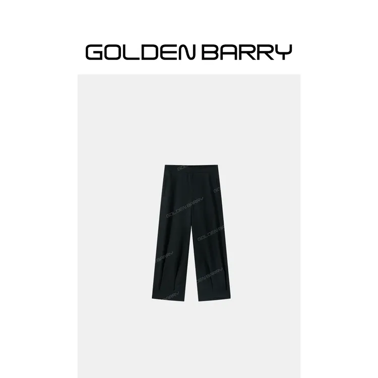 GOLDENBARRY「耀夜流光」垂感休闲裤简约气质感长裤556006